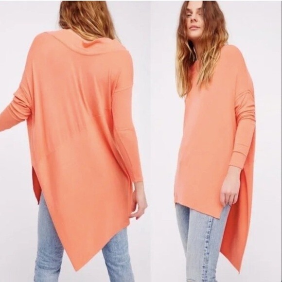 Free People Grapevine Tunic Asymmetrical Top Coral‎ - Picture 1 of 6